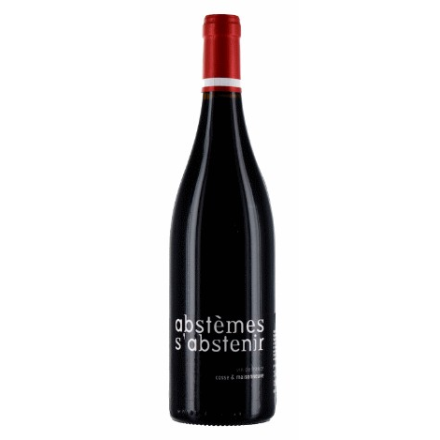 Vin Cosse Maisonneuve Abstème s'abstenir 2021 rouge bouteille