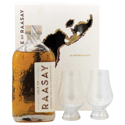 Raasay Signature Coffret 2 Verres Single Malt Whisky Bouteille